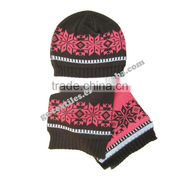 China Manufacturer Baby Knit Acrylic Scarf and Hat photo-2