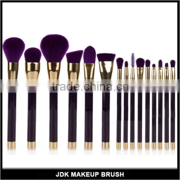 Low MOQ Hottest Selling Unique Design 15pcs Cosmetic Makeup Brush Set With Colorful Hair photo-3