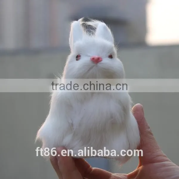 Faux White Rabbit Make Fur Life Size Animal Replica Easter Bunny photo-6