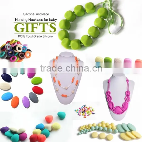 Silicone Teething Jewelry Necklaces Have a Breakaway Clasp Silicone Bead Teething photo-6