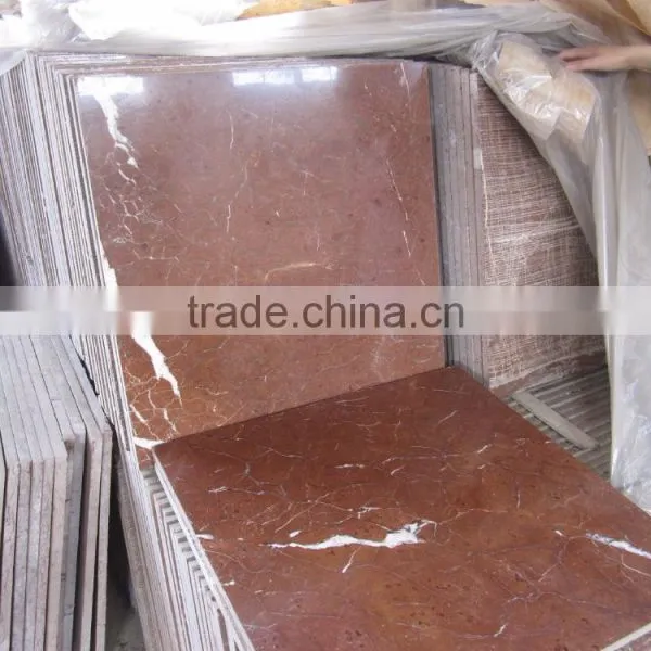 Natural Red Marble Slab With Natural Vein photo-4