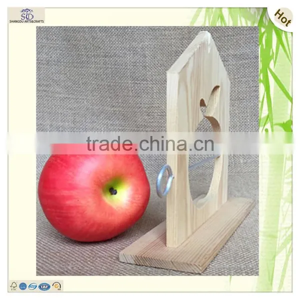 Unfinished Cute Die Cutting Wood Key Rack Holder photo-3