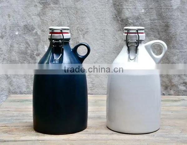 Popular 64oz Swing Top Caps Wholesale Ceramic Beer Growler photo-5