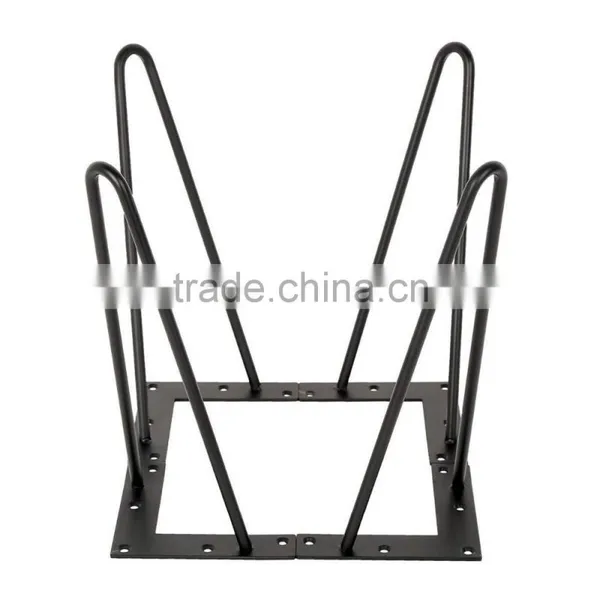 Hot Item Metal Solid Steel Black Color 16 Inch 2 Rod Metal Hairpin Leg for Coffee Table photo-4