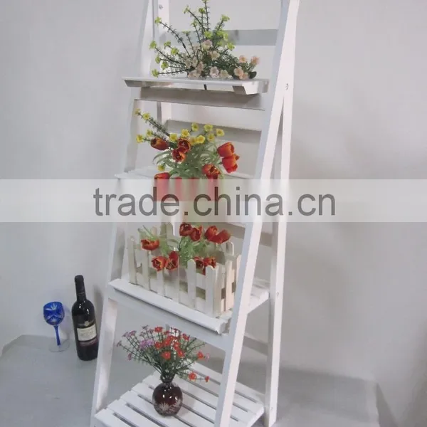 Solid Wooden Fold Flower Shelf photo-3