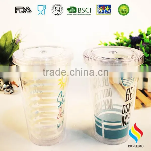 LFGB Passed PS 450ml Plastic Tumbler Cups With OEM LOGO photo-4