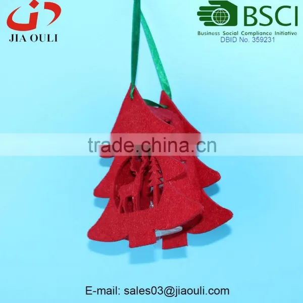 BSCI Audit Factory Hot Sales LED Light Decoration Non-woven Hanging Christmas Tree photo-5