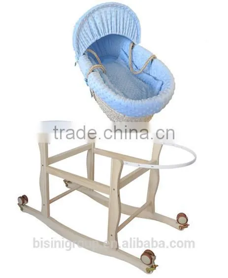 Portable Handheld Baby Crib Bedding Set The Straw Baby Cot With Wheels Cradle Bed photo-4
