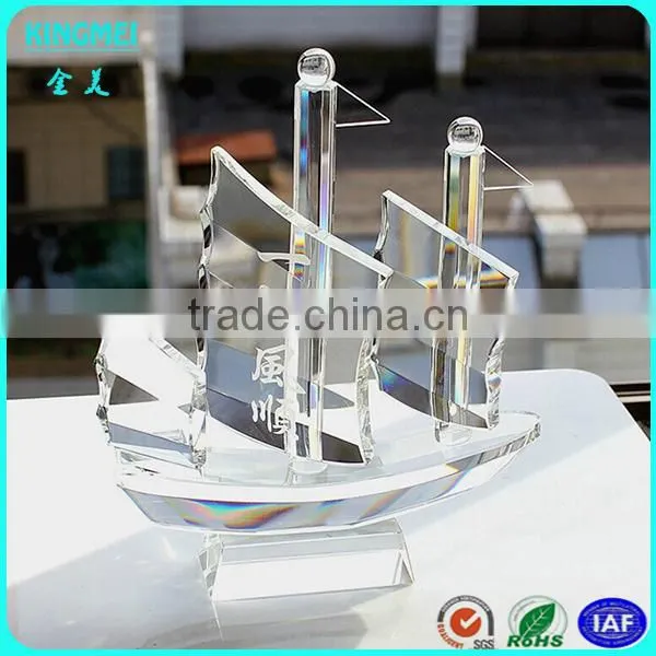 Wholesale Sailing Boat Model Office Decoration Crystal Sailing Boat photo-6