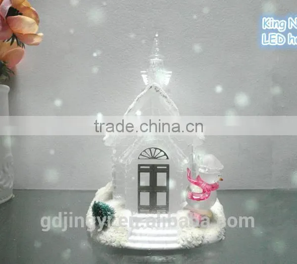 2015Dongguan Acrylic 7inch Snow House With LED Color-changing Light photo-4