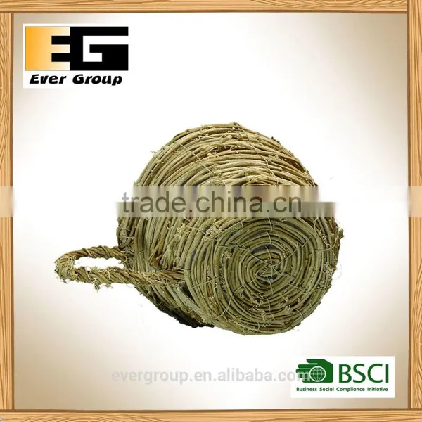Cup Shape Natural Rattan Garden Flower Pot With Handle for Planting photo-4