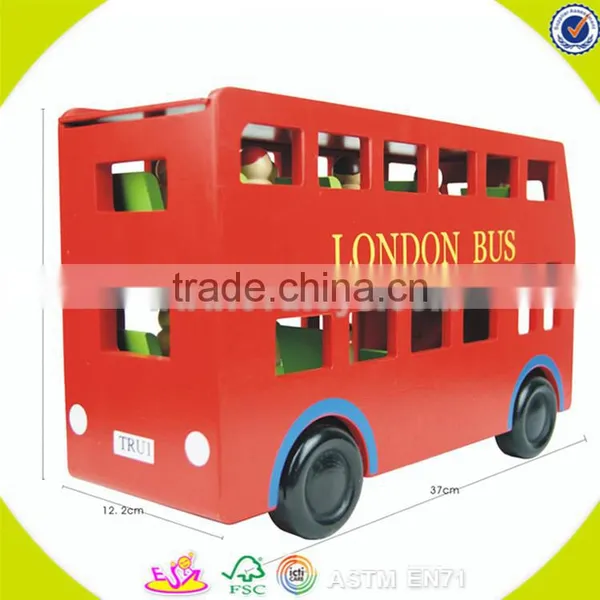 Wholesale London Wooden Double Decker Bus Toy Funny Kids Wooden Double Decker Bus Toy Best Double Decker Bus Toy W04A161 photo-5
