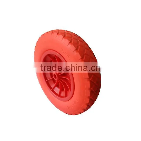 Qingdao Wantai Pneumatic Rims Wheel Solid pu Wheelbarrow Wheels photo-6