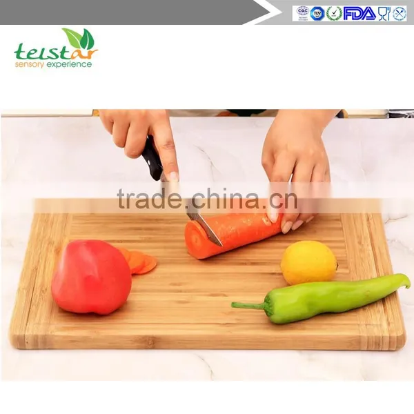 Large Bamboo Cutting Boards and Juice Groove, Thick Chopping Board photo-2