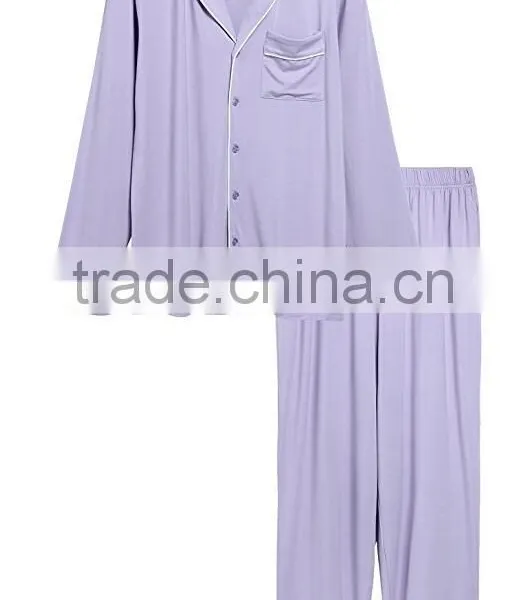 Custom Loungewear European Fashion Ladies Satin Pajamas Sets Long Trousers and Long Sleeved Buttoned Shirt photo-5