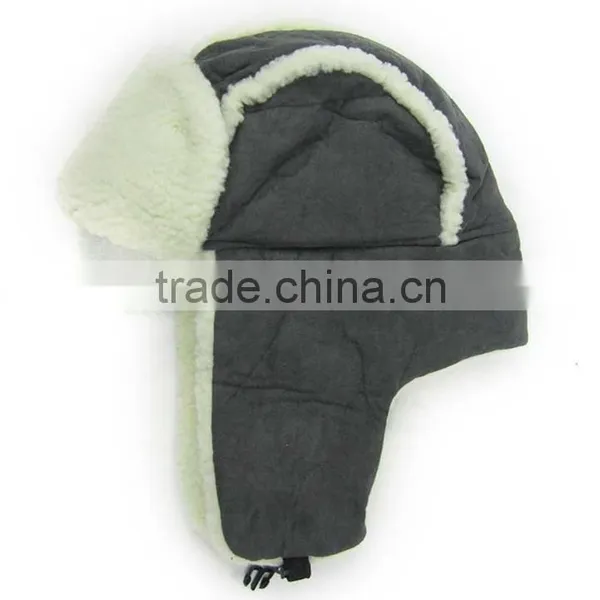 Good Quality Suede Fake Fur Winter Warm Earflap Trooper Hats Caps photo-4