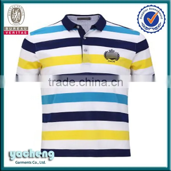 Fashion Summer Stripe Polo T-shirt Embroidery Men Cotton Polo T-shirt High Quality T-shirt photo-3
