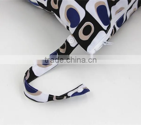 Free Sample Two Pockets Printed Patterns Cloth Diaper Wetbag for Baby Snap Handle Mummy Bag photo-5