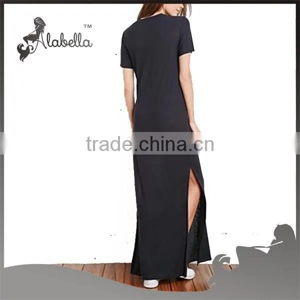 Latest Casual Dress Designs t Shirts Dress With Fitness Fabric photo-2