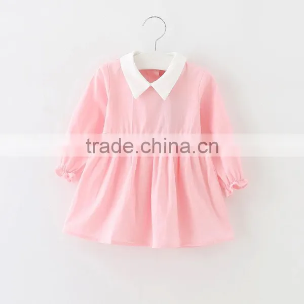 2016 Top Quantity Winter Fall Floral Kids Cotton Frock Designs for Girls photo-2