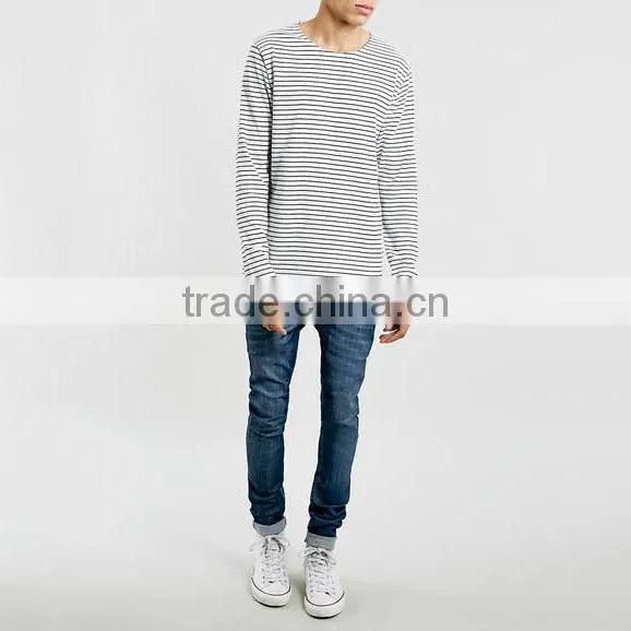 Blue Washed Plain Slim Fit Skinny Jeans Men Factory Manufacturers photo-4