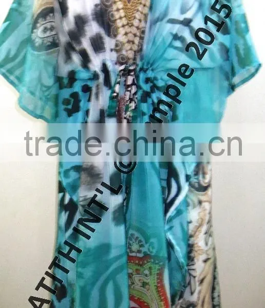 KNEE LENGTH DIGITAL PRINT KAFTAN photo-5