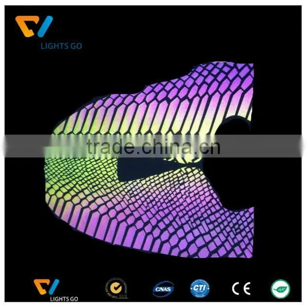 2017 New Products 7 Rainbow Color High Light Reflective Fabric Material Film photo-3