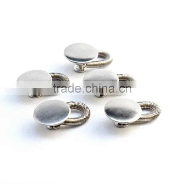25 Pack Waistband Extender Set -5 White Button,5 Black Button,5 Spring Metal Button,5 Cotton Hook,5 Cotton Button Extenders photo-4