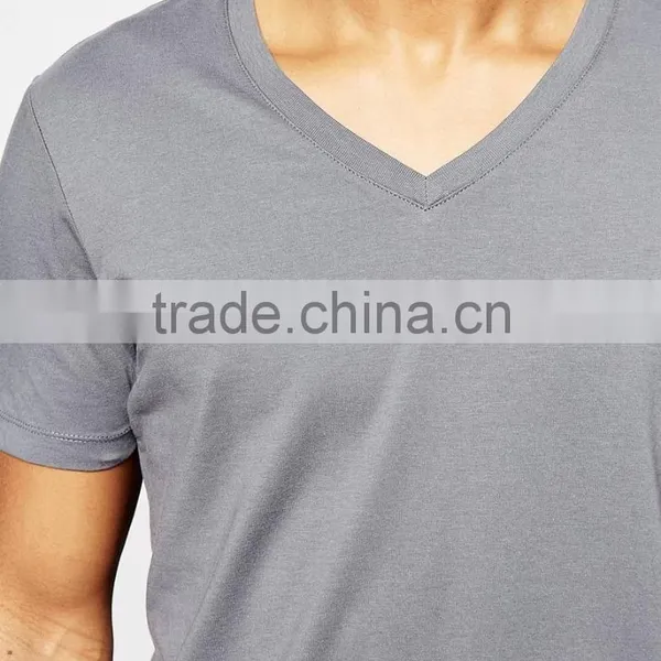 Good For Man V- Collar Top Short Sleeve Concise Casual T-Shirt photo-3