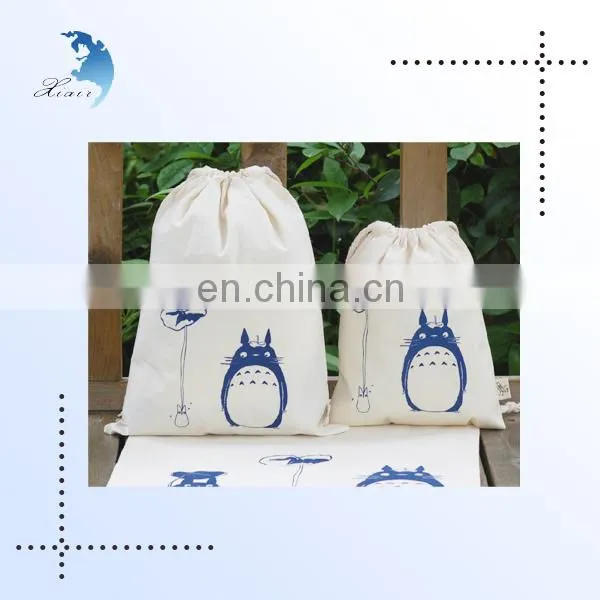 High Quality Custom Cotton Drawstring Bag Textile Prints From China Factory photo-5