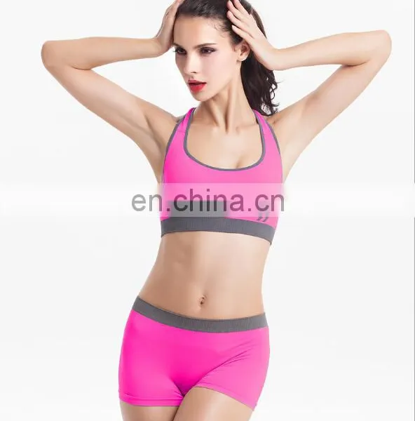 Top Quality Wholesale Seamless Hot Sexy Custom Women Sports Bra+Brief photo-6