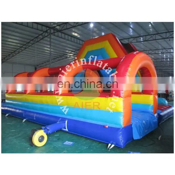 2017 Aier Hot Sale Long Tunnel Water Inflatable Slide photo-4