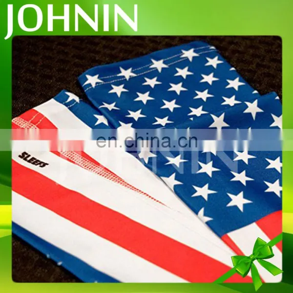 Good Quality Custom Sun Protection Stretchable Printing Sport Arm Sleeve Flag photo-5