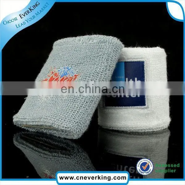 Custom Red Embroidery Terry Cotton Wristband Factory Wholesale photo-3