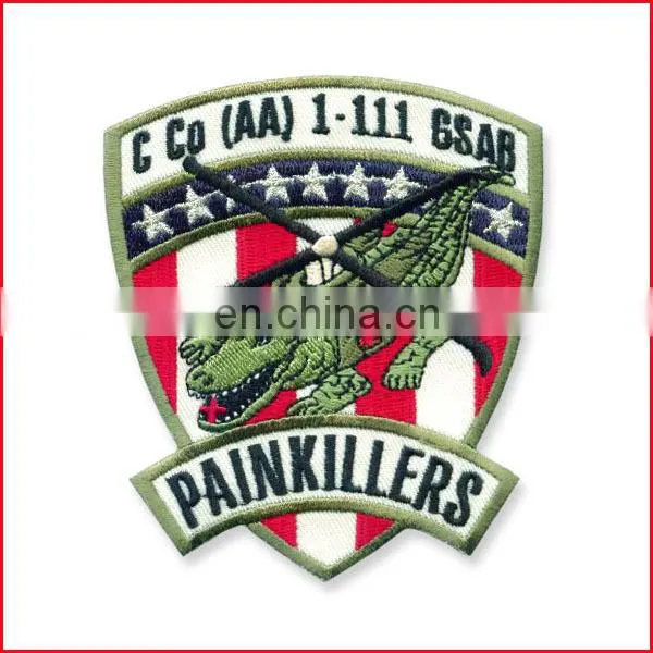Cheap Custom Iron on Cloth Fabric Military Embroidered Patches photo-6