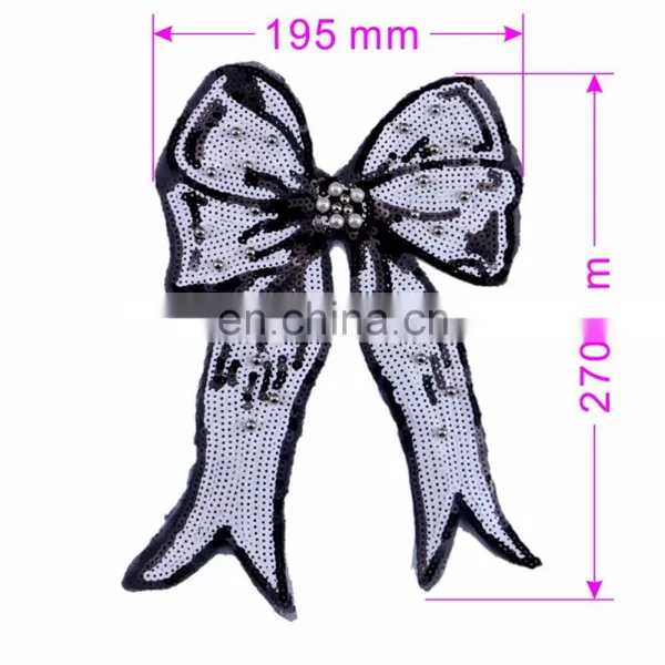 Big Size! Angel Wings Tiger Rose Flower Sequined Patches Embroidered Patch Sew On Women Motif Appliques photo-3