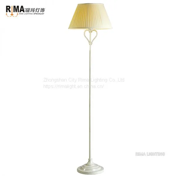 Floor Flower Standing Lamp Factory Price Home Interior Fabric Single Modern White Dowmlight Lamp photo-2