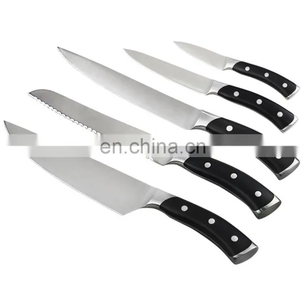 Latest Designs Pakka Wood Handle 5 PCS Knife Set Kitchen photo-4