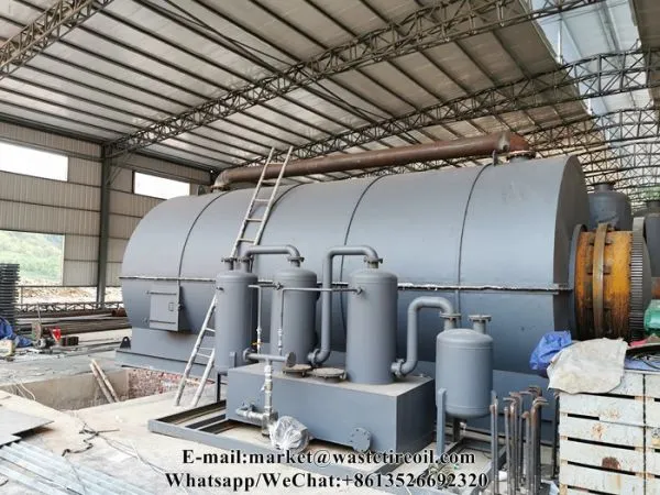 12T Waste Tyre Recycling Pyrolysis Plant for Sale Low Cost photo-2