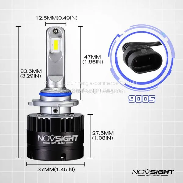 Novsight 9005 LED Headlight 360° Rotatable Buckle photo-2