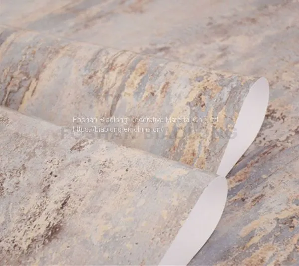 Opaque Waterproof High Gloss Marble Pattern PVC Vinyl Film for Wrapping Aluminum Profile Skirting photo-3