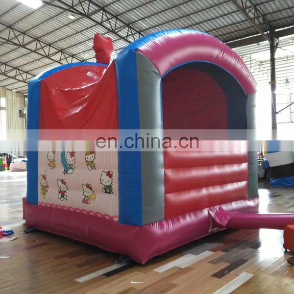 Cartoon Theme Hello Girl Kitty Inflatable Pink Jumping Castle for Sale photo-2