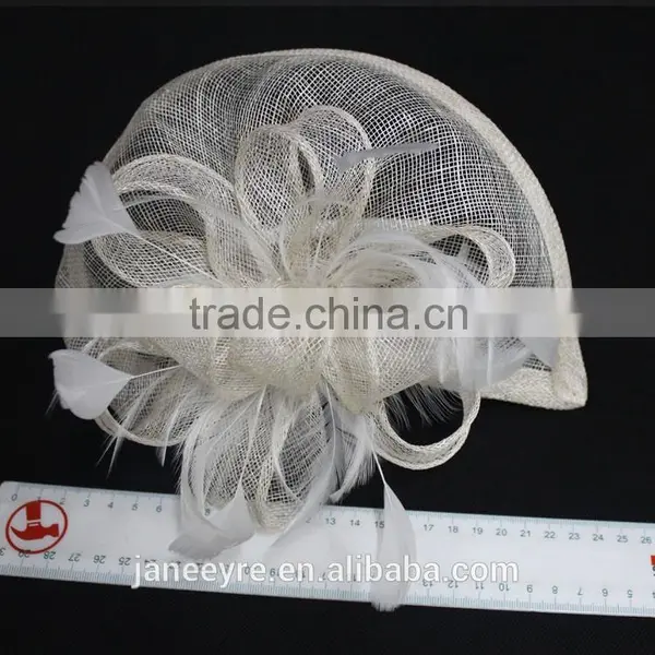 Wholesale Party/Races Sinamay Flower Fascinator Headband With Feather photo-6