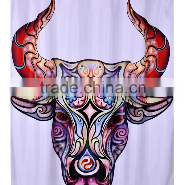 Hotel Decorative Shower Curtain, China Style Shower Curtain, DIY Digital Shower Curtain photo-3