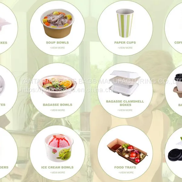 Eco Friendly Biodegradable Sugarcane Bagasse Tableware Sets Disposable Paper Pulp Plate 6 Inch Round Disc Bagease Packag photo-5