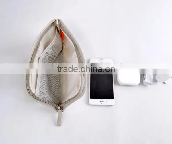 Waterproof Nylon Fabric Wholesale Earphone Data Line Charger Cable Line Small Easy Carry Storage Case Buggy Bag photo-2