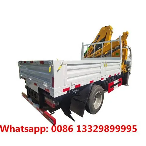 Customized DONGFNEG 4*2 RHD 2T Knuckle Crane Boom Mounted on Cargo Truck for Sale, photo-4