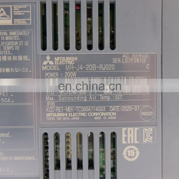 Original and New for Mitsubishi Servo Drives Servo Motor ac and Driver MR-J4-20B-RJ020 Amplifier photo-2