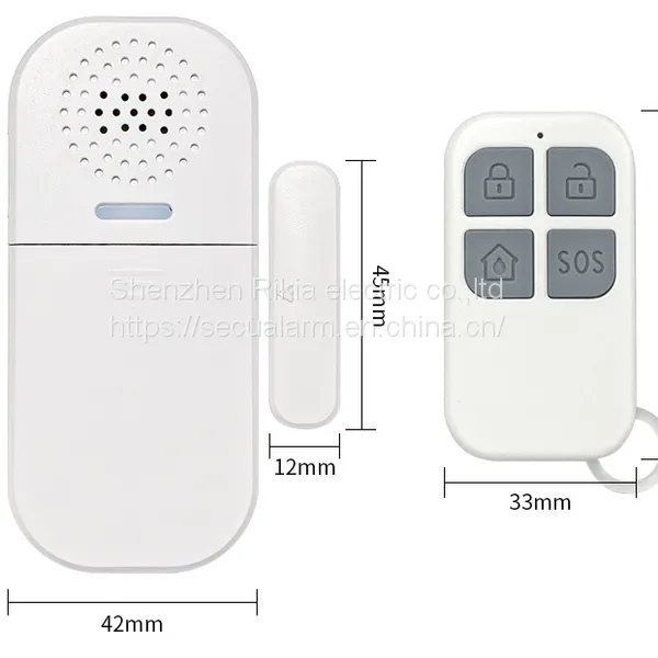 New Door Magnetic Alarm Remote Control Light to Remind Door and Window Alarm Household Store Burglar Alarm (wechat:13510231336)