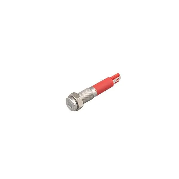 6MM Flat head metal Stianless steel indicator light IP67 pin terminal for equipment